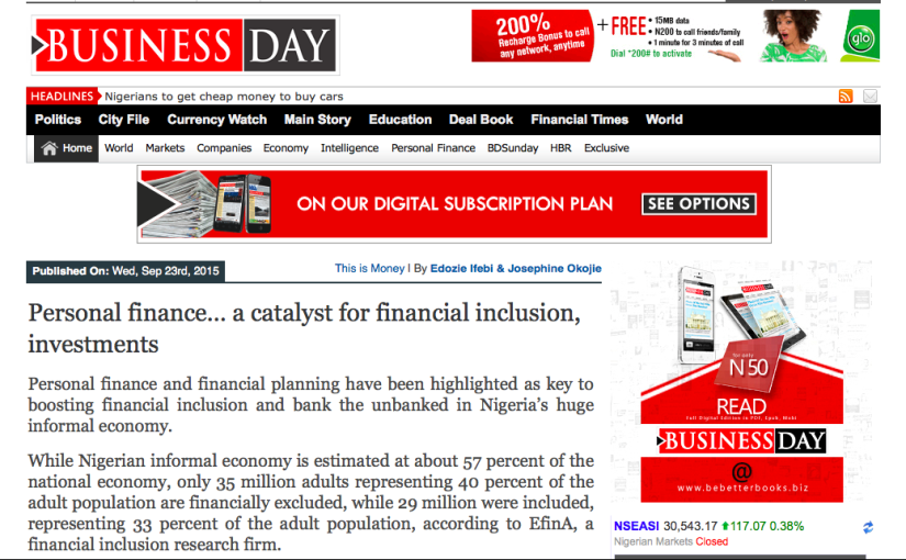 Business day article