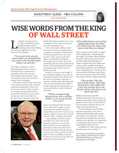 Wise words from the king of wall street
