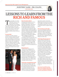 Lessons to learn from the rich and famous